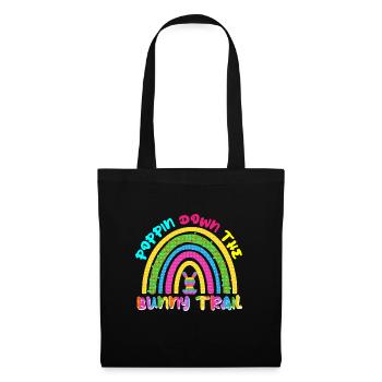 Poppin Down The Rabbit Trail Rabbit Pop It Rainbow - Stoffbeutel - Schwarz - Vorne