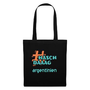 argentinien - Stoffbeutel - Schwarz - Vorne