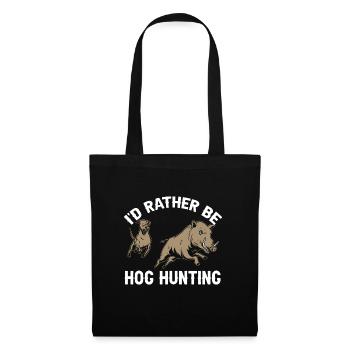 Chasse au sanglier chasseur sanglier - Sac en tissu - noir - Devant