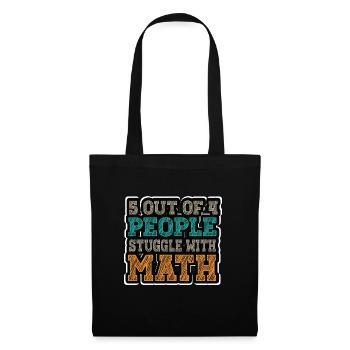 Lustiger Mathe Lehrer Spruch Mathematik - Stoffbeutel - Schwarz - Vorne