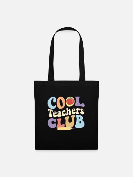 Cool Teacher Club Live Love Teach Back To School - Stoffbeutel - Schwarz