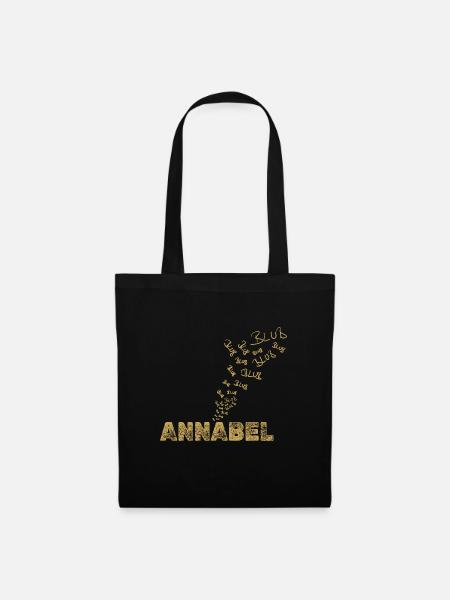 Geschenk für Annabel - Stoffbeutel - Schwarz