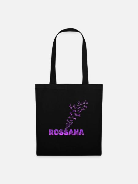 Spaßig Rossana - Stoffbeutel - Schwarz