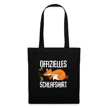 Official Fox Sleep Shirt - Tote Bag - black - Front