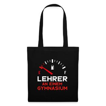 GYMNASIALLEHRER LUSTIG LEHRER GYMNASIUM - Stoffbeutel - Schwarz - Vorne