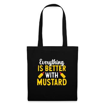 Senf Mustard - Stoffbeutel - Schwarz - Vorne