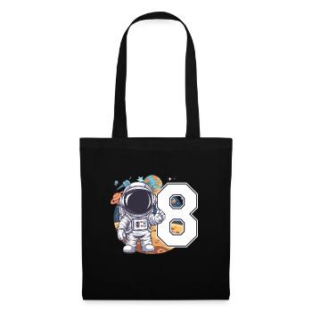 8th Birthday Astronaut Space Adventure for Boys - Stoffbeutel - Schwarz - Vorne