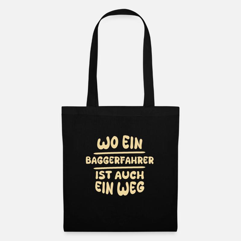 Baggerfahrer als Baggerfahrer - Stoffbeutel - Schwarz