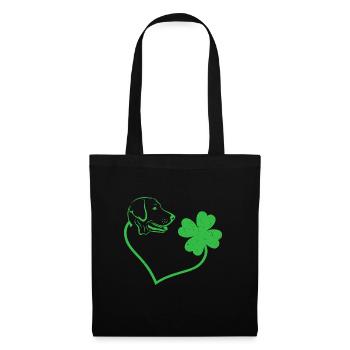 Labrador Dog Cloverleaf Lucky Charm Love - Tote Bag - black - Front