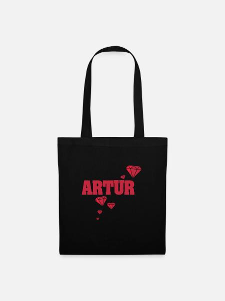Geschenkidee Artur - Stoffbeutel - Schwarz