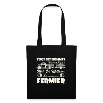 Tous les Hommes naissent égaux,Meilleur fermier - Sac en tissu - noir - Devant