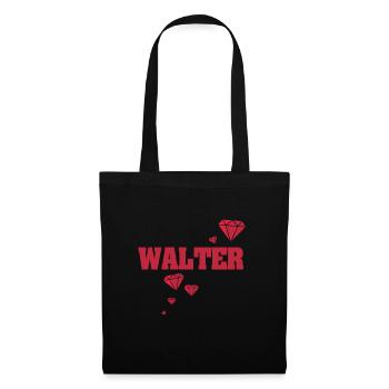 Geschenkidee Walter - Stoffbeutel - Schwarz - Vorne