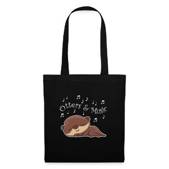 Professeur d'école de musique de musique et de - Sac en tissu - noir - Devant