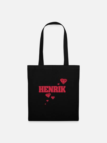 Geschenk für Henrik - Stoffbeutel - Schwarz