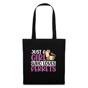 Cute Just A Girl Who Loves Ferrets Women Funny Wea - Tote Bag - black - Front