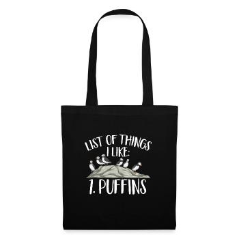 puffin puffin auke birds Lunde - Tote Bag - black - Front