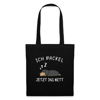 I Dachshund Now In Bed Pajamas Dachshund - Tote Bag - black - Front
