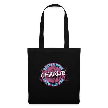 Geschenk für Charlie - Stoffbeutel - Schwarz - Vorne