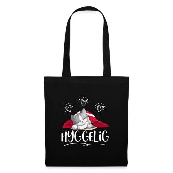 HYGGELIG - HYGGE - Gris chat -w - Sac en tissu - noir - Devant