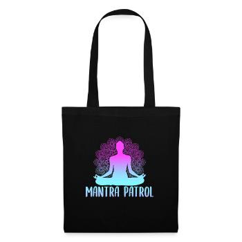 Yoga Mantra Patrol Funny Yoga - Stoffbeutel - Schwarz - Vorne