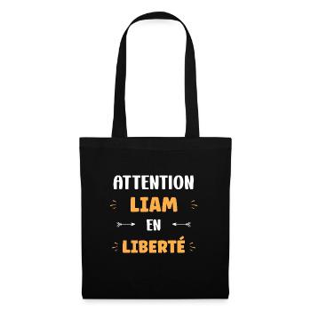 Liam - Sac en tissu - noir - Devant