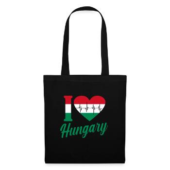 Hongrie - Sac en tissu - noir - Devant