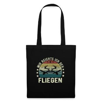 Mir Reichts Ich Geh Fliegen Drohne Drohnenflieger - Stoffbeutel - Schwarz - Vorne