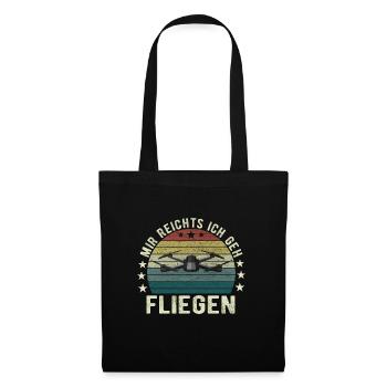 Mir Reichts Ich Geh Fliegen Drohne Drohnenflieger - Stoffbeutel - Schwarz - Vorne