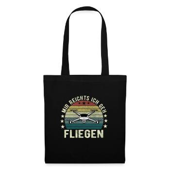 Mir Reichts Ich Geh Fliegen Drohne Drohnenflieger - Stoffbeutel - Schwarz - Vorne