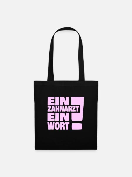Zahnarzt - Stoffbeutel - Schwarz