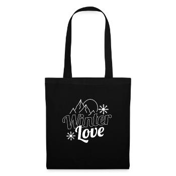 Winter Love Cozy Holiday Saison hivernale Neige - Sac en tissu - noir - Devant