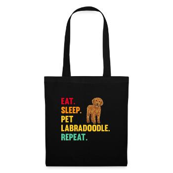 Labradoodle Hund - Stoffbeutel - Schwarz - Vorne