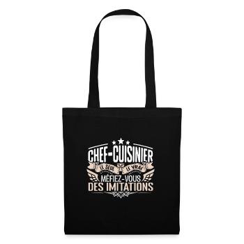 Cuisinier le seul Cuisinier le vrai Cuisinier - Sac en tissu - noir - Devant