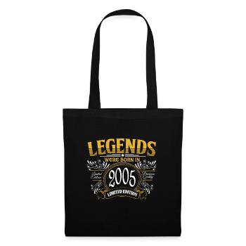 Des légendes sont nées en 2005 - Sac en tissu - noir - Devant
