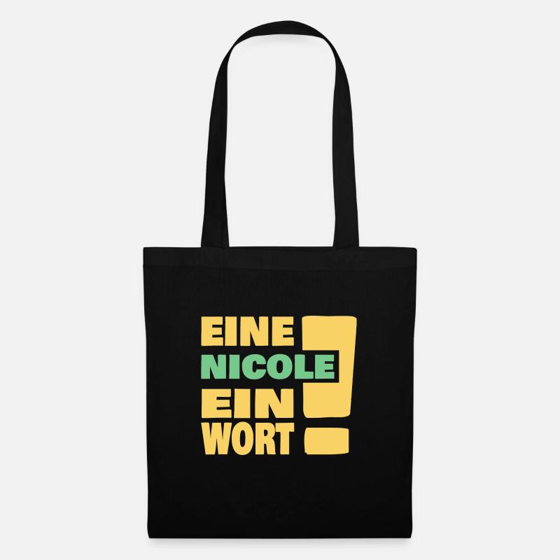 Vorname Nicole - Stoffbeutel - Schwarz