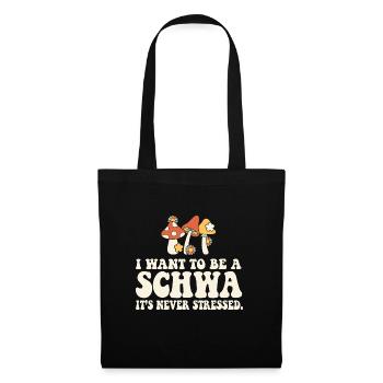 Professeur d’anglais ELA Life Je veux être un Schwa - Sac en tissu - noir - Devant