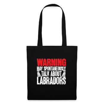 Labrador Retriever blanc Labrador Labrador blanc - Sac en tissu - noir - Devant