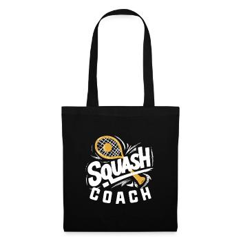 Squashspielen-Coach - Stoffbeutel - Schwarz - Vorne