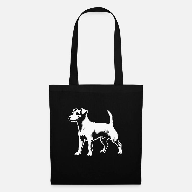 Jack Russell Terrier - Energiegeladener Liebling - Stoffbeutel - Schwarz