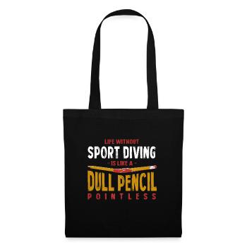 La vie sans sport La plongée est comme un crayon terne - Sac en tissu - noir - Devant