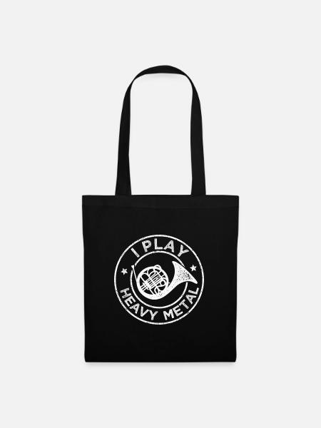 Waldhorn Orchester Musiker Blasmusik - Stoffbeutel - Schwarz