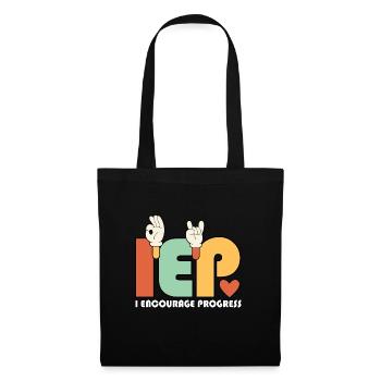 Sped Teacher Groovy I Encourage Progress Is Not - Stoffbeutel - Schwarz - Vorne