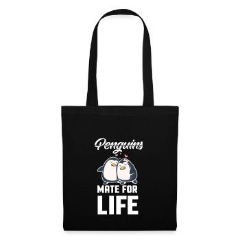 Amour de pingouins, cadeau mignon de pingouin, amant de pingouin - Sac en tissu - noir - Devant