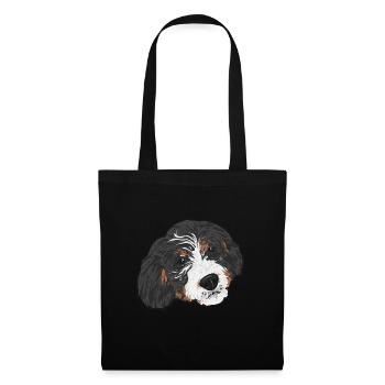 Cadeau pour chien Bernedoodle - Sac en tissu - noir - Devant