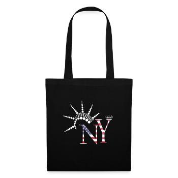 Drapeau des États-Unis Drapeau de New York Statue de la Liberté Cadeau - Sac en tissu - noir - Devant