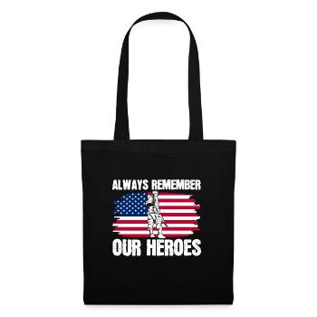 Le Memorial Day se souvient toujours de nos héros militaires - Sac en tissu - noir - Devant