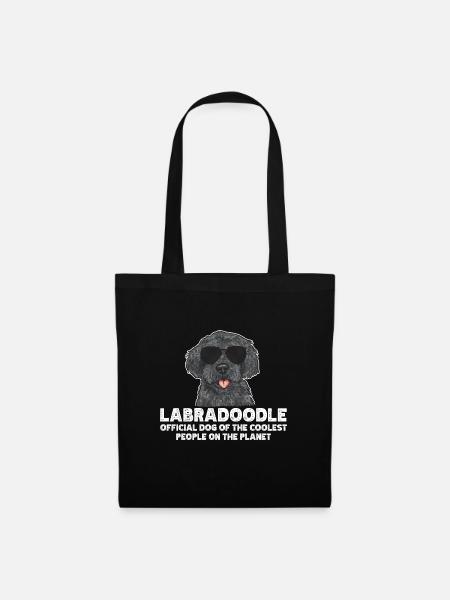 Labradoodle Hund - Stoffbeutel - Schwarz