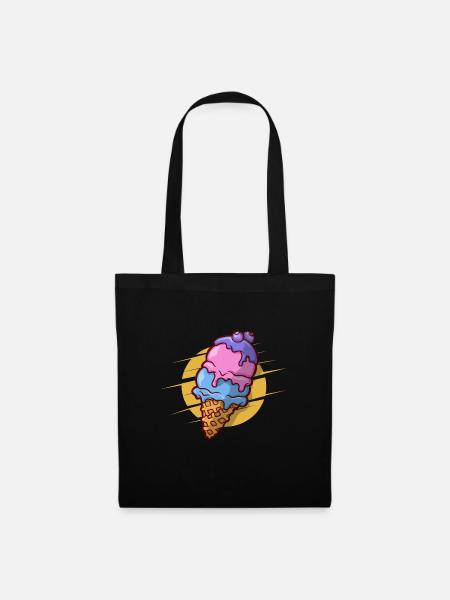 Blaubeere Eis - Stoffbeutel - Schwarz