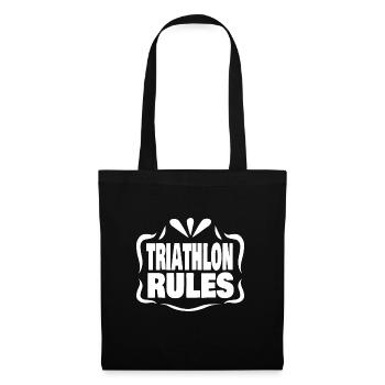 Geschenk für Triathlon - Stoffbeutel - Schwarz - Vorne