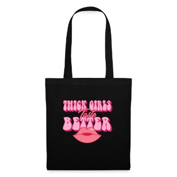 Les filles épaisses ont meilleur goût potelé grandes filles curvy - Sac en tissu - noir - Devant